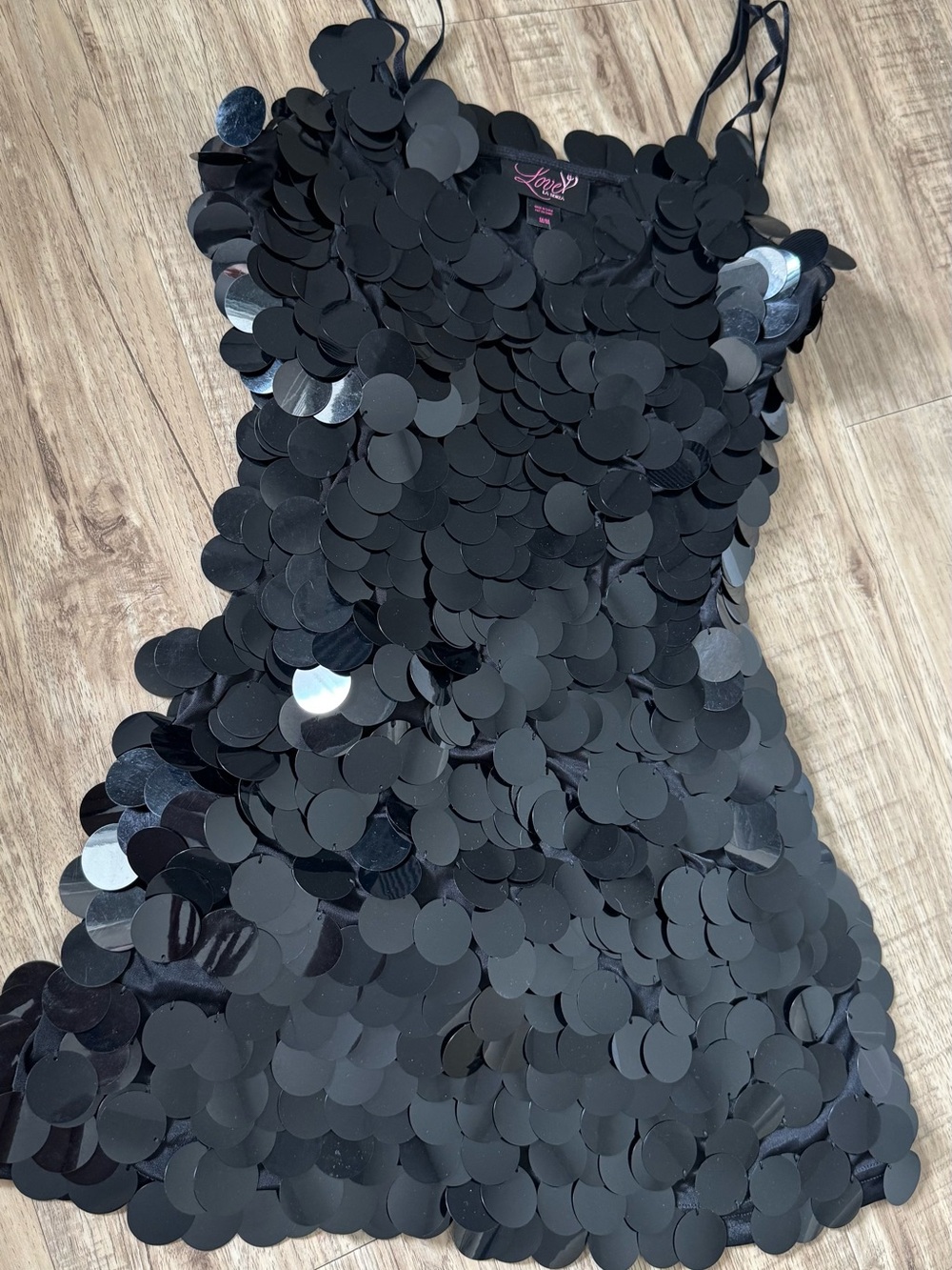 La SENZA Black Sequin Party Dress
